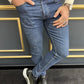 Ryan Blue Slim Fit Ripped Jeans