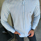 Gareth Blue Striped Slim Fit Shirt